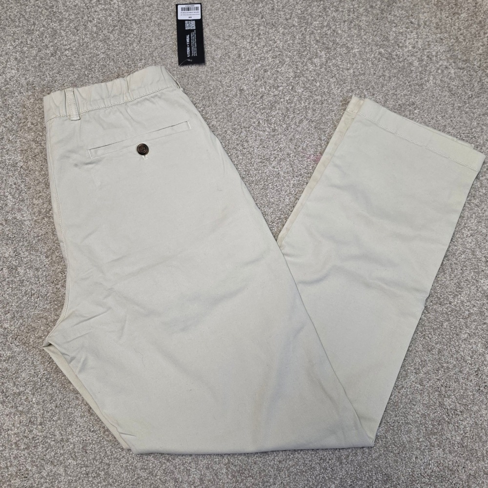 Bearbottom Clothing Mens Stretch Chino Pants Khaki Tan Size M 30 Inseam NWT